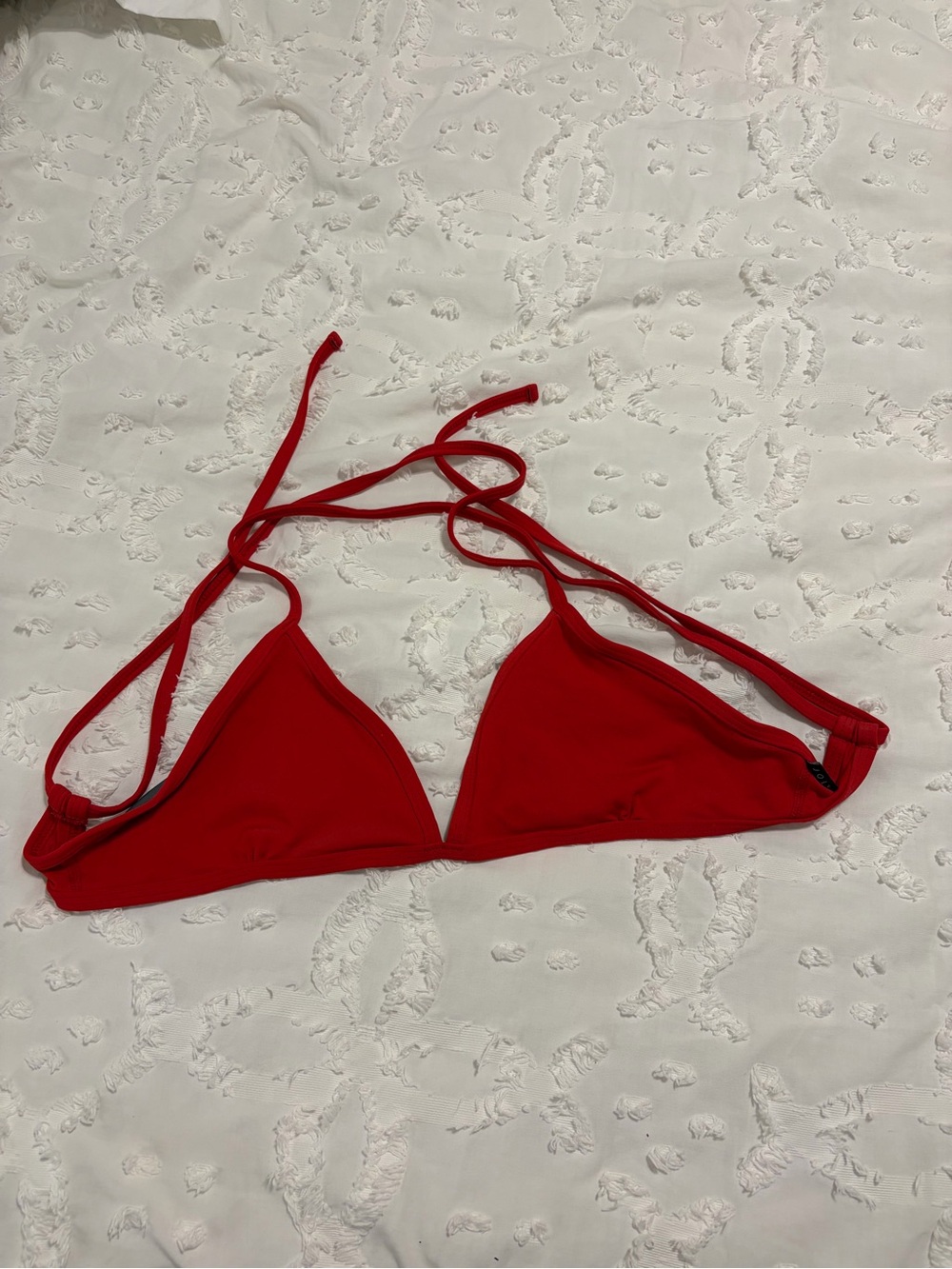 Jolyn Clothing Red Triangle Bikini Top
